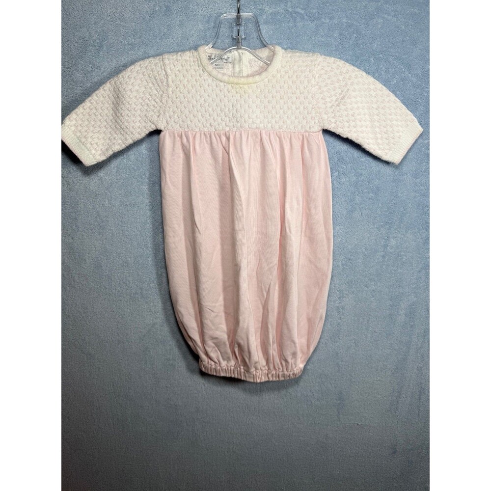 KISSY KISSY Pink white Baby girls sleep gown sweater Long Sleeve size newborn NB